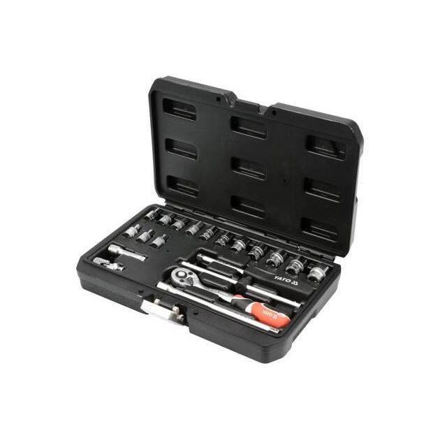 Набор инструментов YATO 1/4", 20 предметов, 3,5 - 14 мм, 25 мм (YT-14491), фото , изображение 10 | SNABZHENIE.com.ua