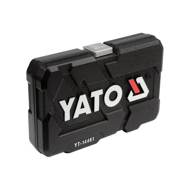 Набор инструментов YATO 25 предметов, квадрат 1/4, M 3,5 - 13 мм, фото , изображение 7 | SNABZHENIE.com.ua