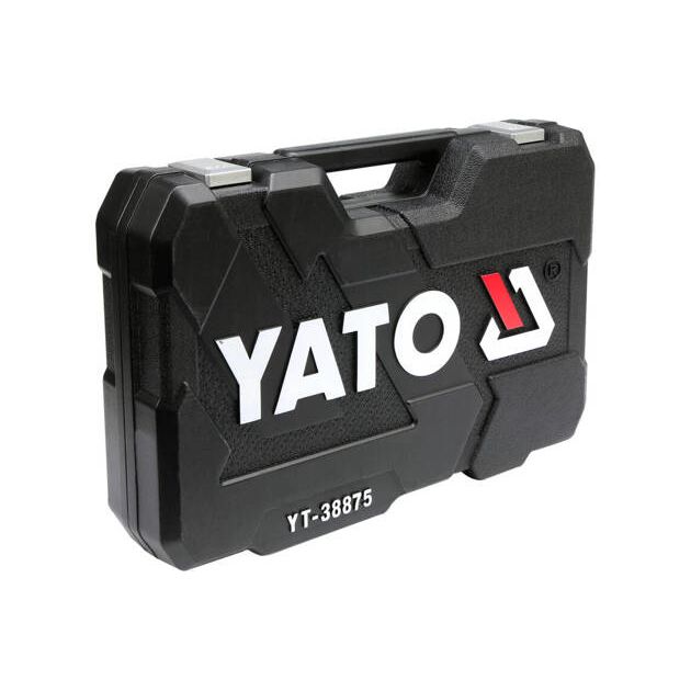 Набір інструментів YATO (YT-38875), квадрат 1/4, 3/8 та 1/2, 126 шт., фото , зображення 5 | SNABZHENIE.com.ua