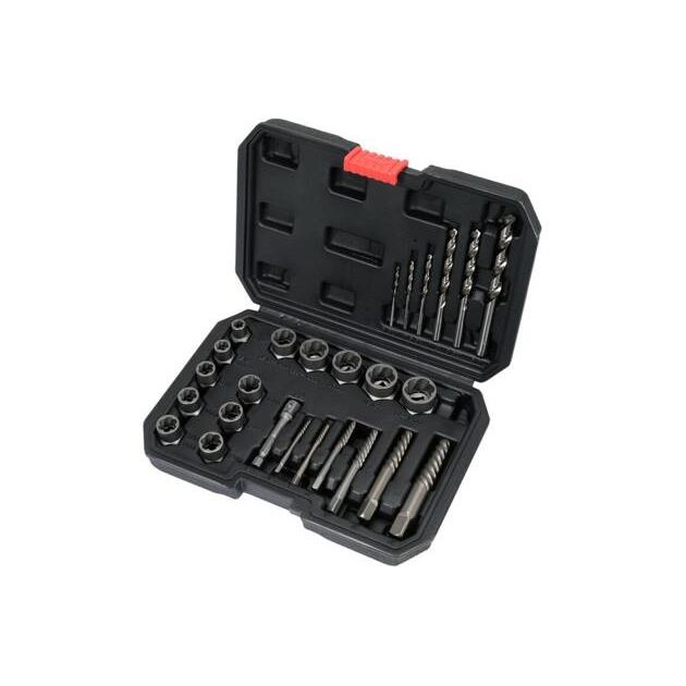 Набор экстракторов для шпилек и сломанных винтов YATO, 26 предметов, фото , изображение 3 | SNABZHENIE.com.ua