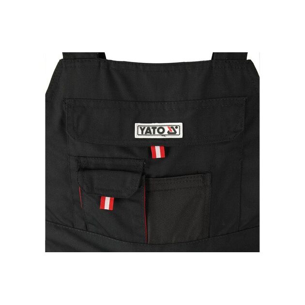 Рабочий комбинезон черно-красный, размер L YATO (YT-8032), фото , изображение 13 | SNABZHENIE.com.ua