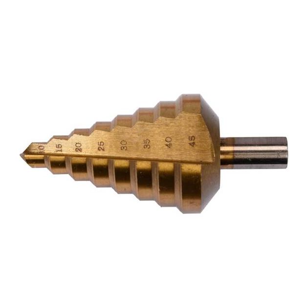 Сверло коническое титановое YATO HSS 10-45 мм, L = 100/75 мм, фото , изображение 4 | SNABZHENIE.com.ua Сверло коническое титановое YATO HSS 10-45 мм, L = 100/75 мм, фото , изображение 4 | SNABZHENIE.com.ua