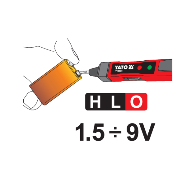 Отвертка-индикатор звуковой напряжения в сети YATO 145 мм, фото , изображение 13 | SNABZHENIE.com.ua