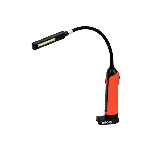 Лампа светодиодная YATO 3.7 В, аккумулятор Li-Ion, 2 режима, USB зарядка, фото , изображение 3 | SNABZHENIE.com.ua