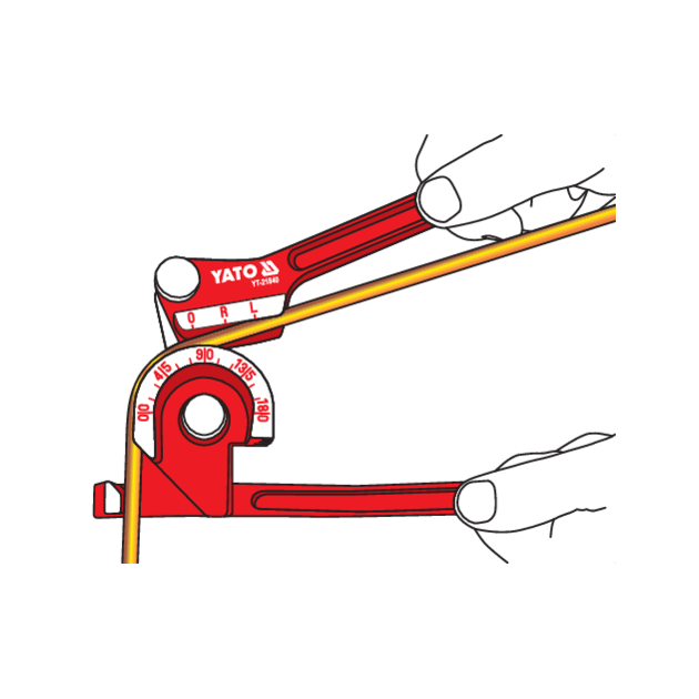 Трубогиб MINI 3 в 1 YATO: Ø 1/4, 5/16, 3/8, 0°-180°, алюминий/медь, фото , изображение 9 | SNABZHENIE.com.ua