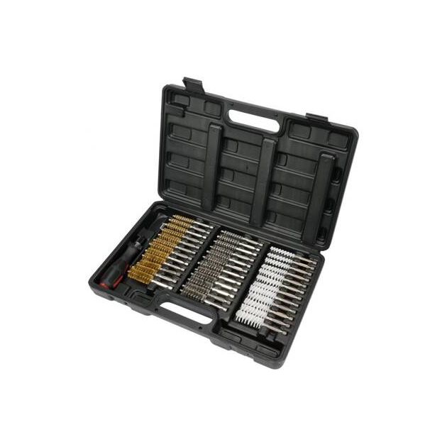 Набор щеток для свечных гнезд YATO, 150 мм, HEX-1/4, 38 шт., фото , изображение 3 | SNABZHENIE.com.ua