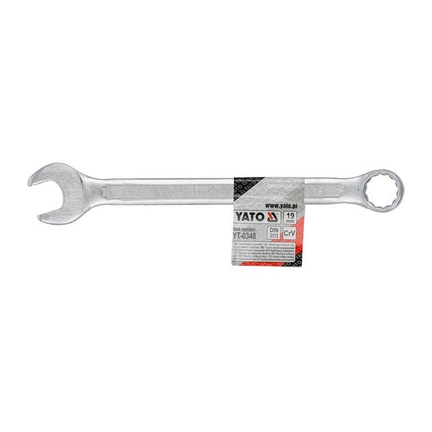 Ключ ріжково накидний YATO : CrV, М= 19 мм, L= 235 мм [10/50/100], фото , зображення 5 | SNABZHENIE.com.ua