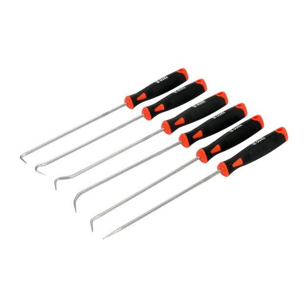 Набор длинных крючков с ручкой YATO и шило, 240 мм, 6 шт., фото , изображение 4 | SNABZHENIE.com.ua