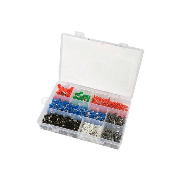 Набор изоляционных наконечников для кабеля YATO, 1200 шт, в футляре, фото , изображение 3 | SNABZHENIE.com.ua
