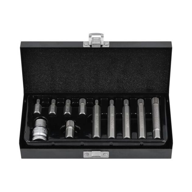 Бита SPLINE 30 и 75 мм + переходник ½, набор 11 шт. YATO, фото , изображение 4 | SNABZHENIE.com.ua