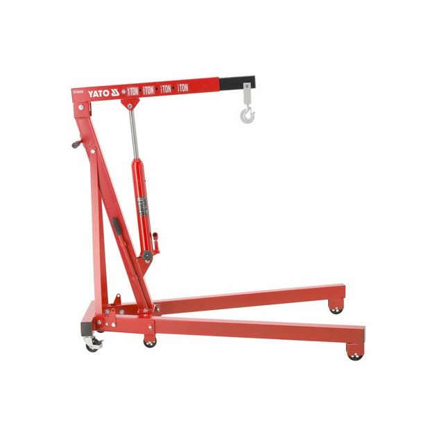 Кран подкатний гідравлічний, розкладний YATO, вантажопідйомність 1 т, висота 156 см, діапазон 2,5-210 см (YT-55556), фото , зображення 4 | SNABZHENIE.com.ua Кран подкатний гідравлічний, розкладний YATO, вантажопідйомність 1 т, висота 156 см, діапазон 2,5-210 см (YT-55556), фото , зображення 4 | SNABZHENIE.com.ua