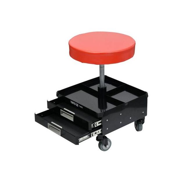 Табурет на колесах YATO з 3 ящиками, 380 x 380 x 450-560 мм, 150 кг (YT-08795), фото , зображення 9 | SNABZHENIE.com.ua Табурет на колесах YATO з 3 ящиками, 380 x 380 x 450-560 мм, 150 кг (YT-08795), фото , зображення 9 | SNABZHENIE.com.ua