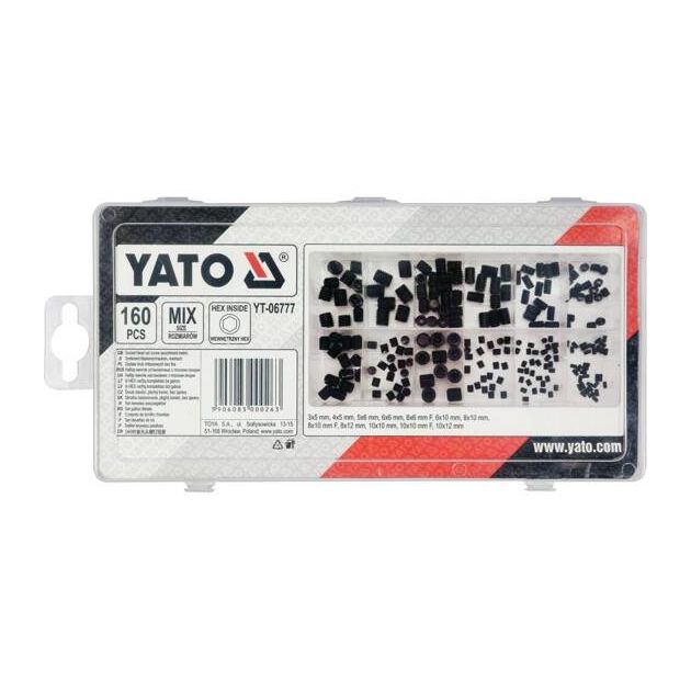 Винты под шестигранный ключ YATO 3-10 мм, набор 160 шт (YT-06777), фото , изображение 4 | SNABZHENIE.com.ua