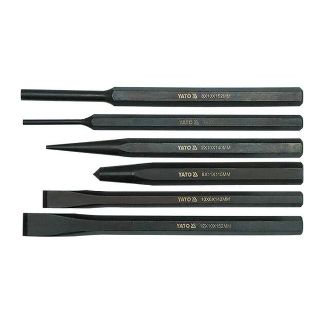 Зубило, кернер і пробійник, набір 6 пр. YATO (YT-4712), фото , зображення 3 | SNABZHENIE.com.ua Зубило, кернер і пробійник, набір 6 пр. YATO (YT-4712), фото , зображення 3 | SNABZHENIE.com.ua