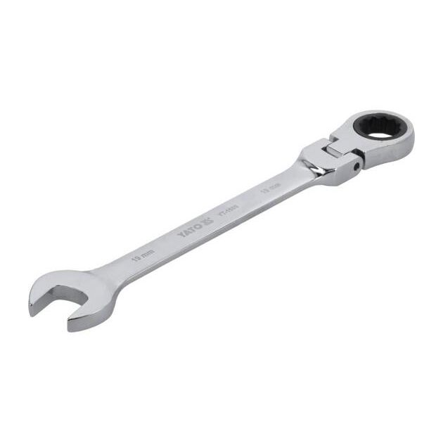 Ключ ріжково-накидний YATO з тріщаткою, 19 мм, 245 мм, CrV, фото , изображение 3 | SNABZHENIE.com.ua