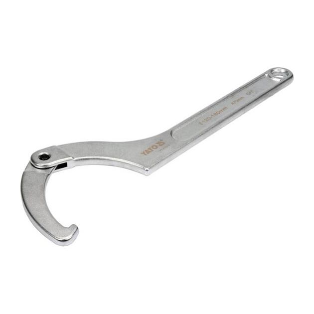 Ключ гаковий з носиком на шарнірі YATO, M=120-180 мм, L=470 мм, фото , изображение 2 | SNABZHENIE.com.ua