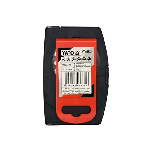 Набор отверточных насадок с держателем, 32 шт. YATO (YT-04622), фото , изображение 5 | SNABZHENIE.com.ua