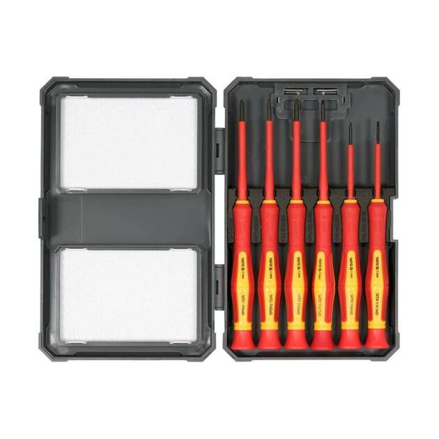 Набор прецизионных изолированных отверток YATO до 1000 В, 6 шт., фото , изображение 4 | SNABZHENIE.com.ua