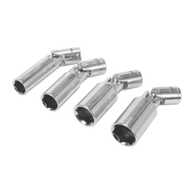 Головки торцеві до "свічок" двигунів з шарнірним приводом YATO, квадрат 3/8", М14, 16, 18, 21 мм, 4 шт., фото , зображення 3 | SNABZHENIE.com.ua