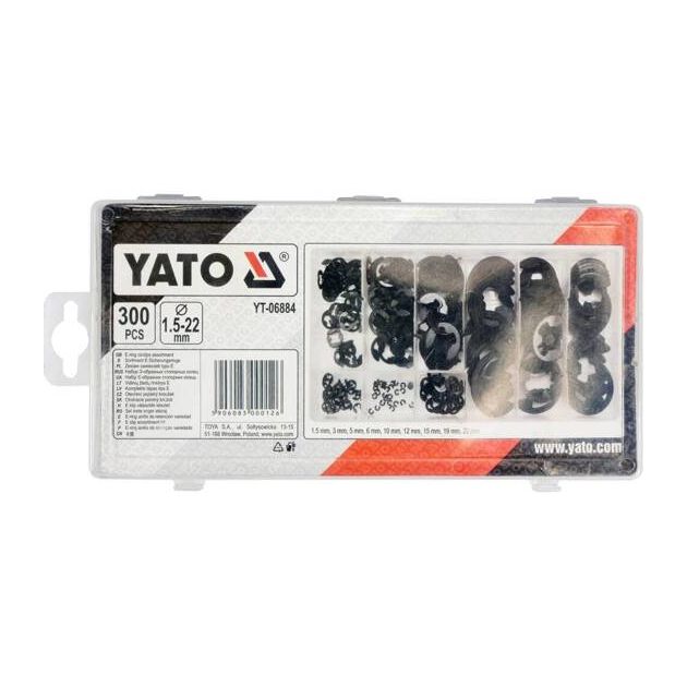 Тормозные полукольца типа Е YATO, 300 шт (разные размеры), фото , изображение 3 | SNABZHENIE.com.ua