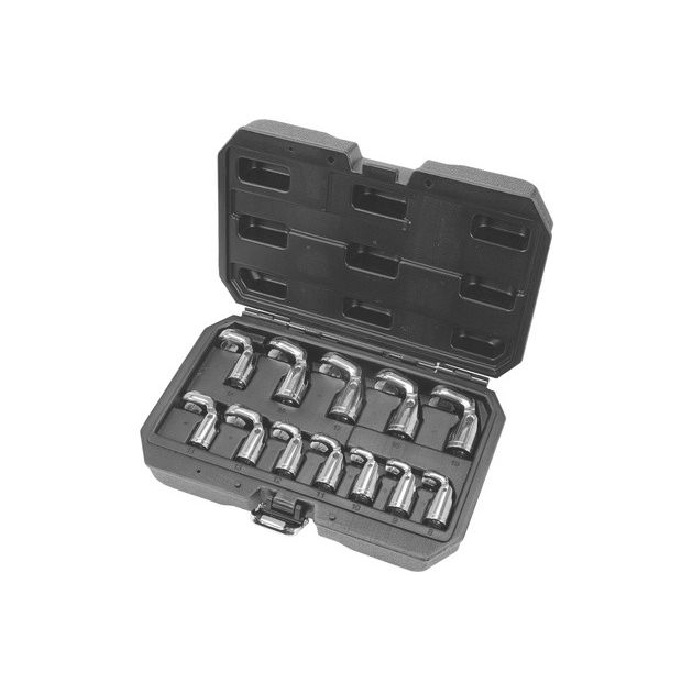 Ключі торцеві на шарнірі, відкриті YATO: до квадрату 3/8", М8-19. 12 шт [10], фото , зображення 2 | SNABZHENIE.com.ua