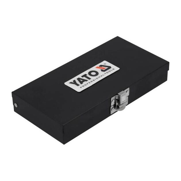 Набір насадок викруткових YATO "HEX", L= 30, 75 мм, адаптер 1/2", металевий кейс, 15 шт., фото , зображення 7 | SNABZHENIE.com.ua Набір насадок викруткових YATO "HEX", L= 30, 75 мм, адаптер 1/2", металевий кейс, 15 шт., фото , зображення 7 | SNABZHENIE.com.ua