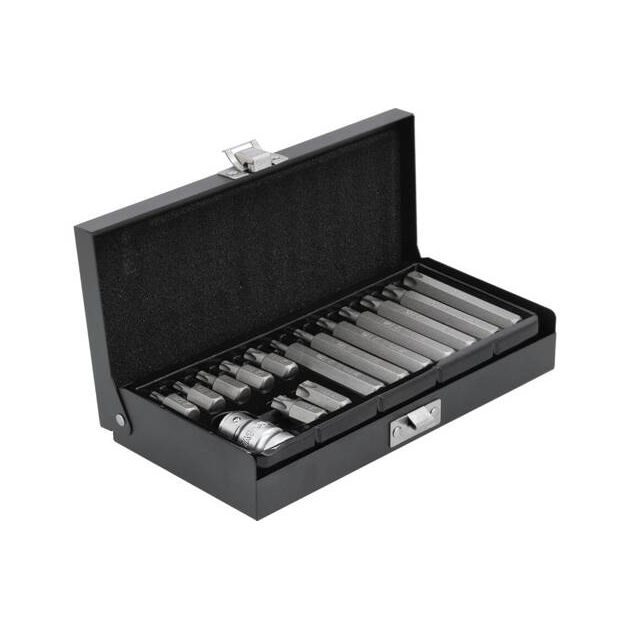 Набір насадок викруткових YATO "ТОRХ", L= 30, 75 мм, адаптер 1/2", металевий кейс, 15 шт., фото , зображення 5 | SNABZHENIE.com.ua