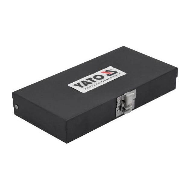 Набір насадок викруткових YATO "ТОRХ", L= 30, 75 мм, адаптер 1/2", металевий кейс, 15 шт., фото , зображення 7 | SNABZHENIE.com.ua