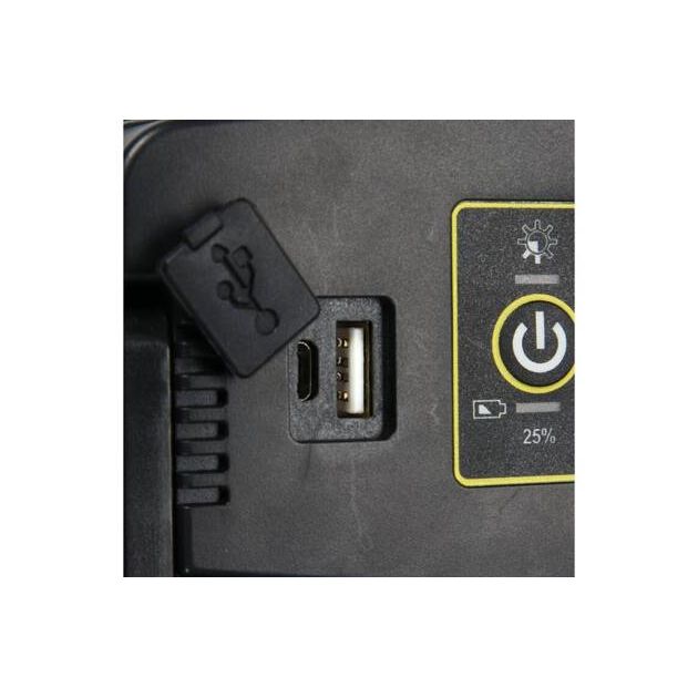 Переносной светильник YATO 3,7 В, Li-Ion, 2000 Лм, 2 динамика по 15 Вт, USB., фото , изображение 13 | SNABZHENIE.com.ua