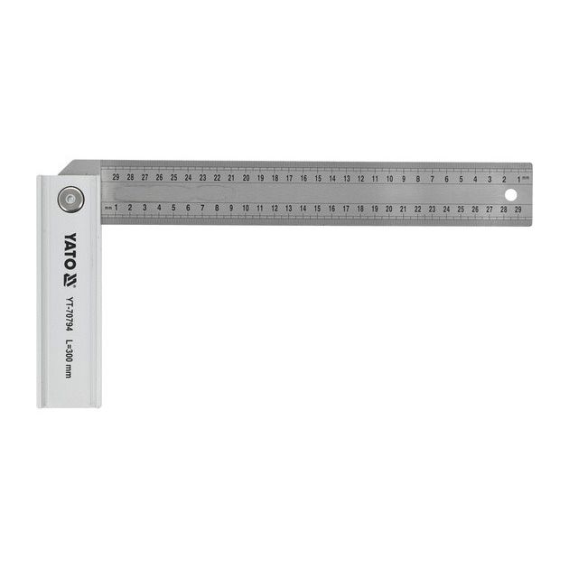 Кутник регульований 90°-45°-135° YATO l= 300 мм зі стопкою l= 160 мм, фото , зображення 3 | SNABZHENIE.com.ua
