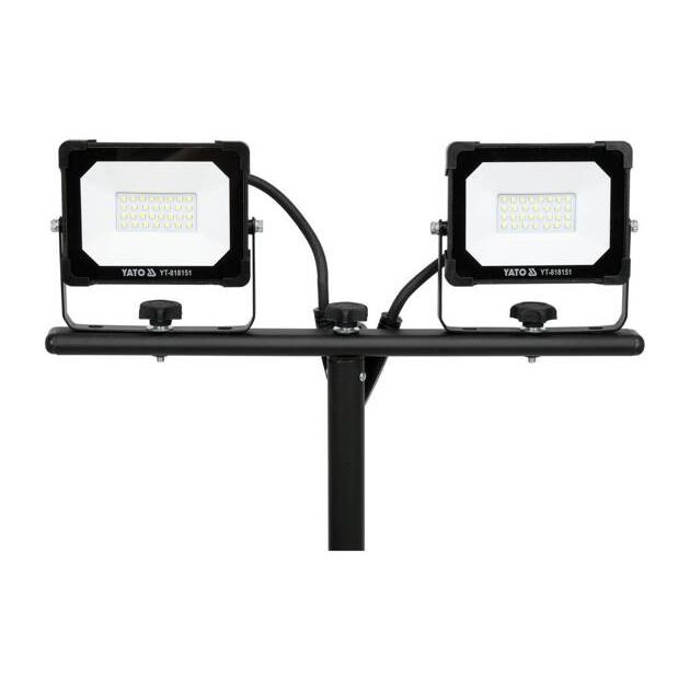 Прожектори YATO з SMD-діодним випромінюванням: 2 x 20 Вт, 230 В, 2 x 1900 Lm, на штативі h= 0.6-1.22 м, фото , зображення 5 | SNABZHENIE.com.ua