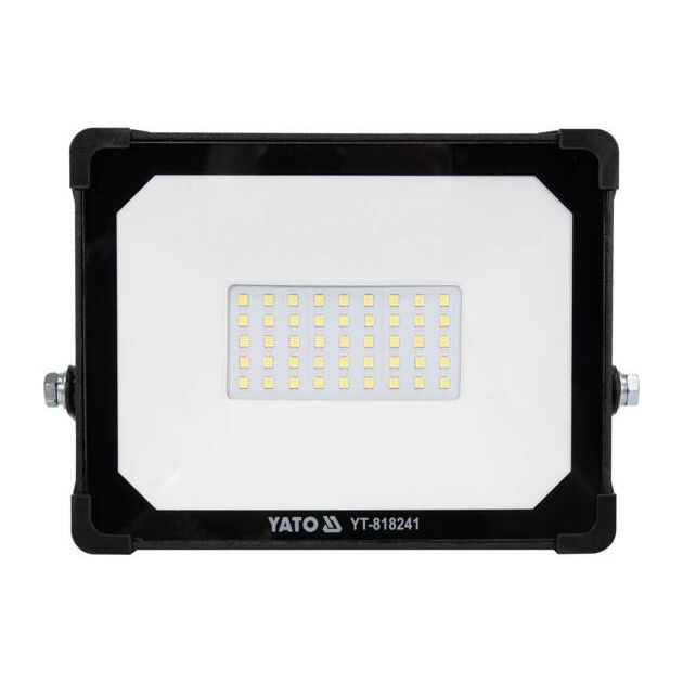 Прожектор з SMD-діодним випромінювачем YATO 30 Вт 230 В 2850 Лм 45 діодів 181x169.5x32 мм, фото , зображення 4 | SNABZHENIE.com.ua