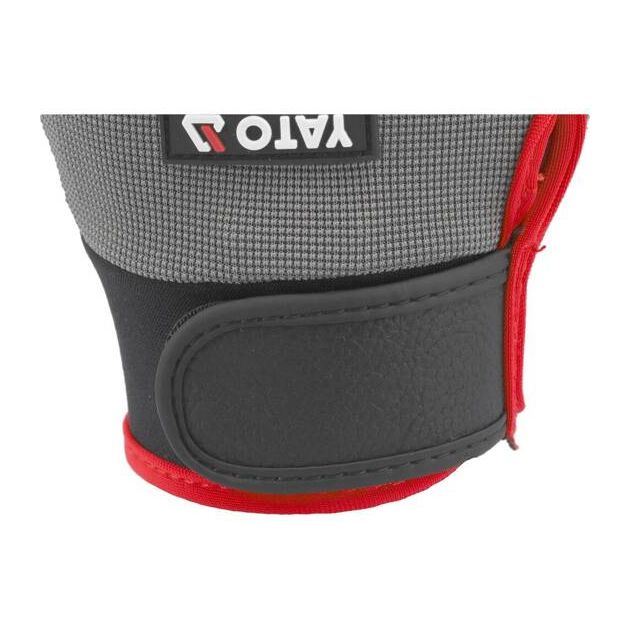 Перчатки рабочие YATO, искуственная кожа + синтетика, размер 9, фото , изображение 7 | SNABZHENIE.com.ua