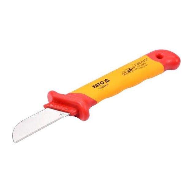Ніж для зняття ізоляції діелектричний 180 мм, лезо 50 мм YATO (YT-21210), фото , зображення 5 | SNABZHENIE.com.ua Ніж для зняття ізоляції діелектричний 180 мм, лезо 50 мм YATO (YT-21210), фото , зображення 5 | SNABZHENIE.com.ua