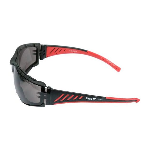 Защитные очки YATO, открытые, затемненные, с оправой., фото , изображение 3 | SNABZHENIE.com.ua