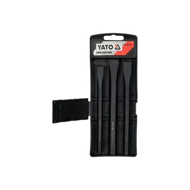 Зубило YATO 3 шт 10x142, 12x152, 16x172 мм (YT-4711), фото , изображение 3 | SNABZHENIE.com.ua