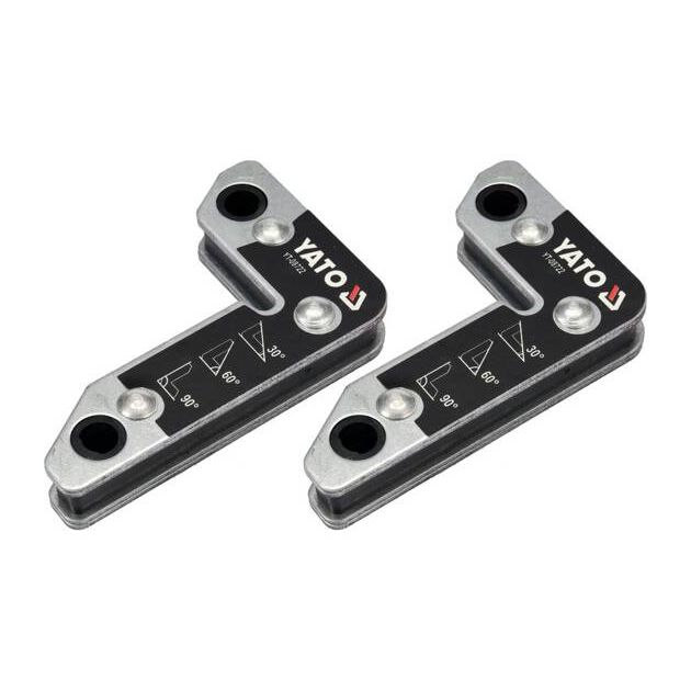 Магнітні зварювальні кутики YATO 30°, 60°, 90°, сталеві (YT-08722), фото , зображення 2 | SNABZHENIE.com.ua