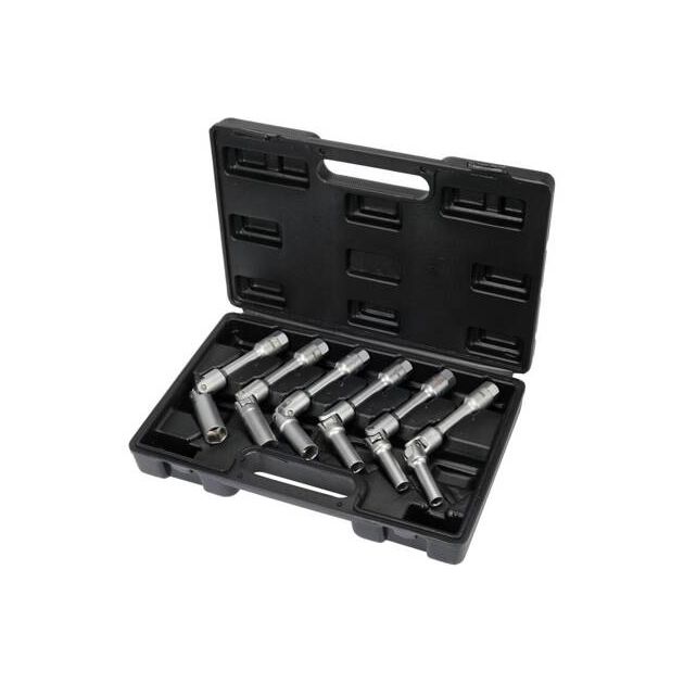 Ключі торцеві для свічок YATO 3/8, 8-16 мм, шарнір, 6 шт + кейс, фото , зображення 2 | SNABZHENIE.com.ua