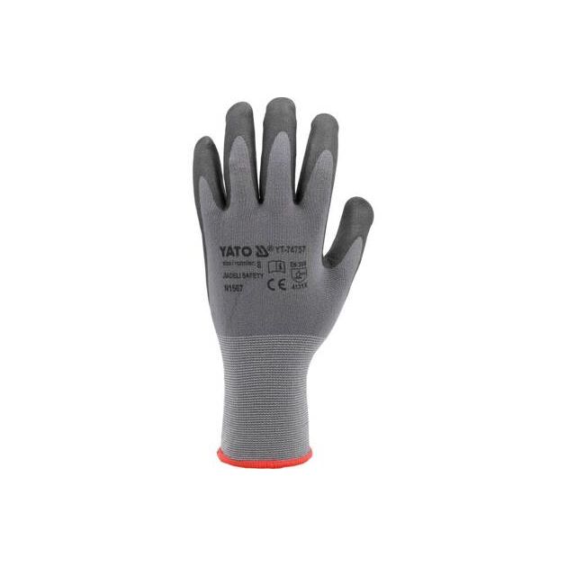 Рабочие рукавицы YATO из нейлона, покрытые вспененным нитрилом, р. 10, фото , изображение 5 | SNABZHENIE.com.ua