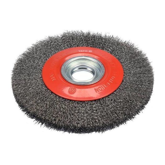Зачистная щетка дисковая из нержавеющей стали YATO 200/32 мм, 4500 об/мин, фото , изображение 3 | SNABZHENIE.com.ua