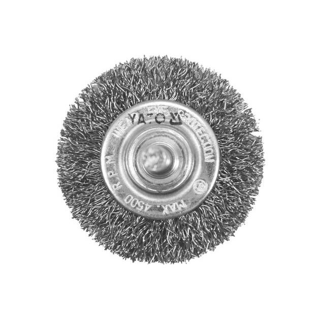 Щетка зачистная дисковая YATO 50 мм, 6 мм, 4500 об/мин (YT-47565), фото , изображение 3 | SNABZHENIE.com.ua Щетка зачистная дисковая YATO 50 мм, 6 мм, 4500 об/мин (YT-47565), фото , изображение 3 | SNABZHENIE.com.ua