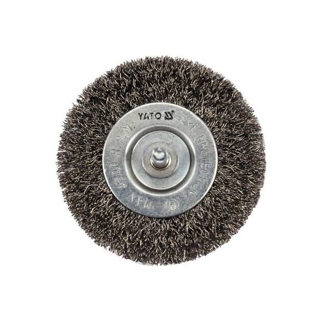 Щітка дискова зачистна з нержавіючої сталі для дрелі YATO =75 мм, 4500 об/хв з хвостовиком =6 мм, фото , зображення 3 | SNABZHENIE.com.ua Щітка дискова зачистна з нержавіючої сталі для дрелі YATO =75 мм, 4500 об/хв з хвостовиком =6 мм, фото , зображення 3 | SNABZHENIE.com.ua