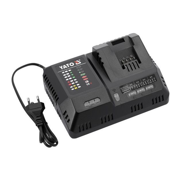 Умное зарядное устройство с охлаждением YATO для Li-Ion 18 В, 12 А, фото , изображение 2 | SNABZHENIE.com.ua