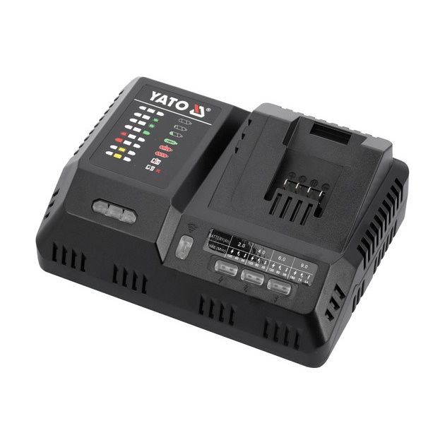 Умное зарядное устройство с охлаждением YATO для Li-Ion 18 В, 12 А, фото , изображение 3 | SNABZHENIE.com.ua