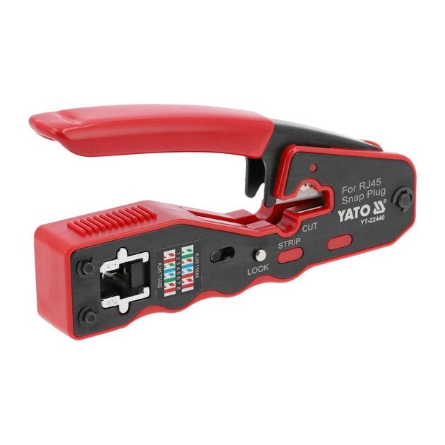 Клещи для обжима и зачистки кабелей YATO RJ45, 135 мм, фото , изображение 4 | SNABZHENIE.com.ua