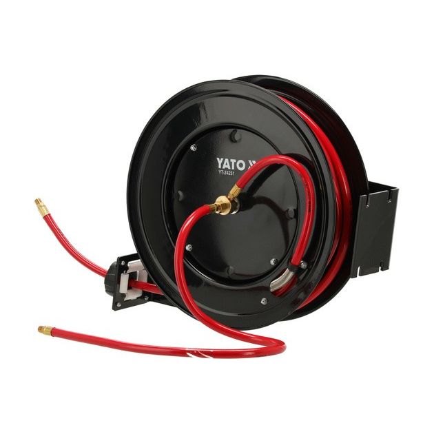 Шланг пневматический ПВХ на катушке YATO, 1/4", 20м, 20Bar, фото , изображение 4 | SNABZHENIE.com.ua