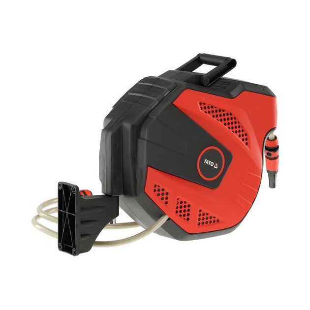 Шланг водяний ПВХ на автозмот котушці YATO з сполучн муфтами 1/2",Ø=11.5мм,тиск-8 Bar,l=15м+наконечн, фото , зображення 4 | SNABZHENIE.com.ua