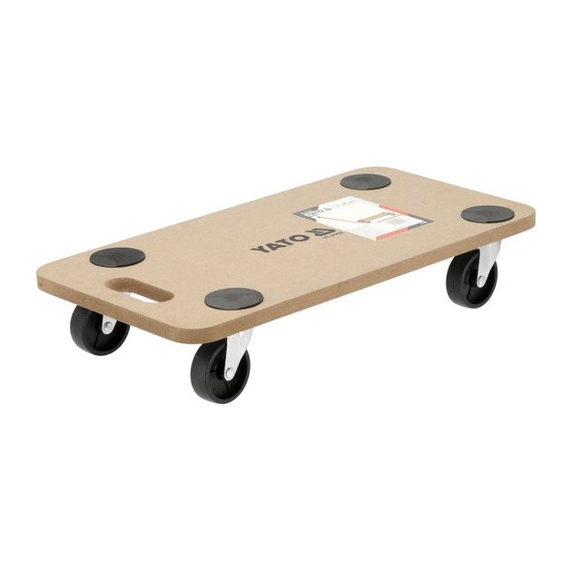 Платформенная тележка YATO 575x300 мм, 4 колеса Ø75 мм, макс. 200 кг, фото , изображение 3 | SNABZHENIE.com.ua Платформенная тележка YATO 575x300 мм, 4 колеса Ø75 мм, макс. 200 кг, фото , изображение 3 | SNABZHENIE.com.ua
