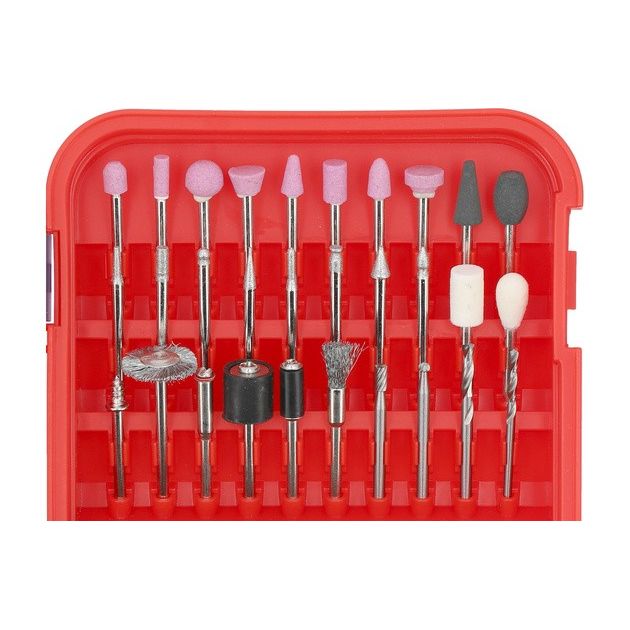 Набор насадок для мини-шлифмашинок YATO, шпиндели Ø=3,2 мм, 157 эл., фото , изображение 3 | SNABZHENIE.com.ua