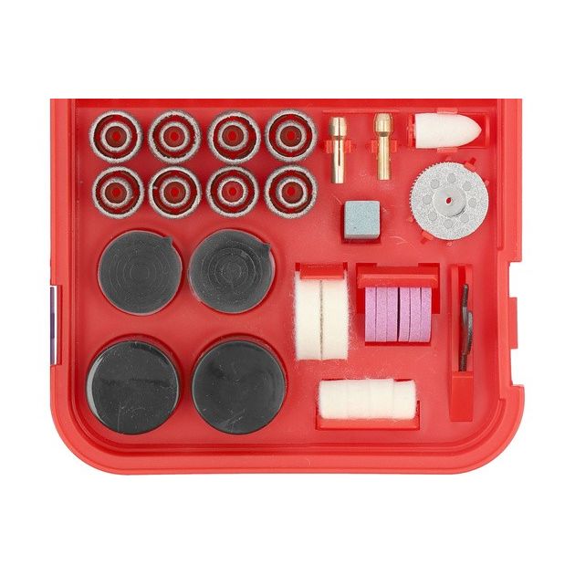 Набор насадок для мини-шлифмашинок YATO, шпиндели Ø=3,2 мм, 157 эл., фото , изображение 4 | SNABZHENIE.com.ua